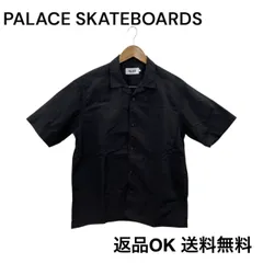 【返品OK】美品 PALACE SKATEBOARDS 半袖シャツ Sサイズ ブラック オープンカラー パレススケートボードズ