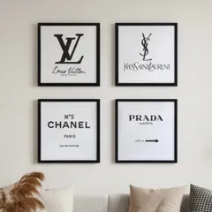 【ブラック4点セット】高級フレーム ブラックスクエア 4点セット モチーフ