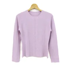 レリアン セーター トップス 長袖 リブニット ビーズ レディース 9サイズ ピンク Leilian 【中古】