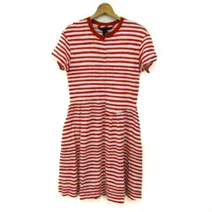 マークバイマークジェイコブス ワンピース トップス 半袖 ボーダー柄 レディース S/Pサイズ 赤×白 MARC BY MARC JACOBS 【中古】のサムネイル