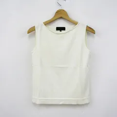 アンタイトル ニット トップス ノースリーブ コットン サマーセーター 日本製 レディース 9サイズ クリーム UNTITLED 【中古】