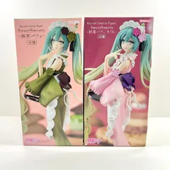 初音ミクフィギュア 抹茶パフェ + 抹茶パフェ さくら Excood Creative Figure SweetSweets フリュー Furyu