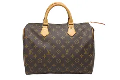LOUIS VUITTON ルイヴィトン スピーディ30 ハンドバック M41526 モノグラム PVC レザー ブラウン ゴールド金具 美品 中古 4b009260