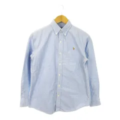 ポロ バイ ラルフローレン Polo by Ralph Lauren ボタンダウンシャツ オックスフォードシャツ 長袖 ロゴ刺繍 男の子 キッズ 大きいサイズ 160 青 ブルー /MN17 ■GY11