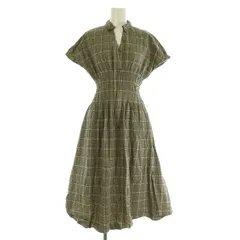 スナイデル SNIDEL 19AW ウエストタックシャツワンピース ロング 半袖 ジップアップ 0 チェック /MY ■OS