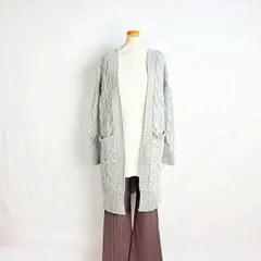 レディース コーデ売り 冬コーデ ニット ロングカーディガン グレー silent worth Mサイズ ハイネック インナー ホワイト ズボン ボトム ブラウン ストレート 冬服 まとめ売り 婦人服 セット売り