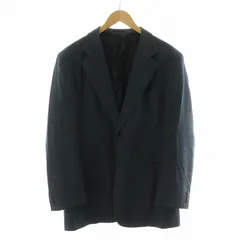 バーバリーズ Burberrys テーラードジャケット シングル チェック ヴィンテージ 背抜き ノーベント 紺 ネイビー /NQ ■MA