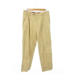 サルヴァトーレフェラガモ Salvatore Ferragamo ワイドテーパードパンツ アンクル ツータック センタープレス 薄手 48 M ベージュ /MN22 ■GY03のサムネイル