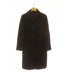 アーペーセー A.P.C. ウールラウンドカラーネップツイードコート ロング アウター 34 紺 ネイビー /MF ■OS ■SHのサムネイル