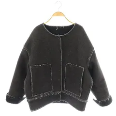 ケイビーエフ KBF アーバンリサーチ デニムボアショートジャケット ノーカラー One 黒 /MI ■OS