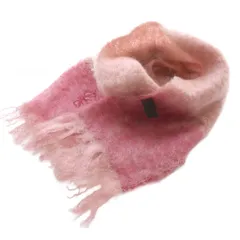 ロエベ LOEWE モヘヤ ウール アナグラム マフラー ロゴ ピンク