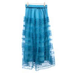 FURFUR 파퍼 튤 스커트 RWFS241019 블루 F