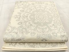 袋帯 シルバー 華文様 幾何学模様 袋帯 シルバー 華文様 幾何学模様 - メルカリ