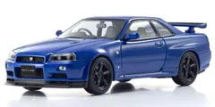 新品 京商オリジナル 1/43 日産 スカイライン R34 GT-R VスペックII(ベイサイドブルー) 完成品ダイキャストミニカー KS03936BL [佐川急便]