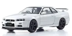 新品 京商オリジナル 1/43 日産 スカイライン R34 GT-R VスペックII(ホワイトパール) 完成品ダイキャストミニカー KS03936W [佐川急便]