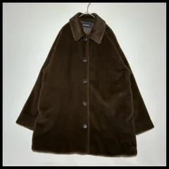 ジーナシス　JEANASIS　ファーステンカラーコート　ブラウン　フリーサイズ　フェイクファー　オーバーサイズ