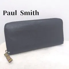 ポールスミス　ラウンドファスナー長財布　PVC　ブラック　Paul Smith