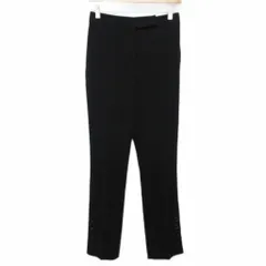 マックスマーラ MAX MARA タグ付き スラックス ストレッチパンツ 白タグ 黒 ブラック 38 約M ■MET2