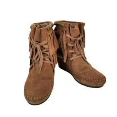 アッシュ ASH SANTAFE フリンジショートブーツ レディース JPN：37 