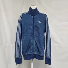 アディダス デニム トラックジャージ ジップアップ ジャケット メンズ 95-100 1111
