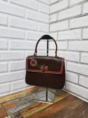 正規品 セリーヌ マカダム トップハンドル ケリーバッグ