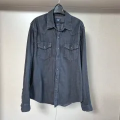 95)GAP ギャップ デニム メンズ ブラック デニム シャツ