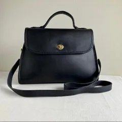 Vintage Coach Crosby Bag in Black Leather Shoulder Bag Rare Model