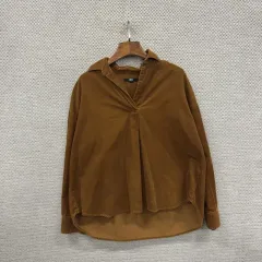 UNIQLO ユニクロ コーデュロイ スポーツブラ ブラウン シャツ 90 M06374
