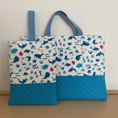 入園入学　レッスンバッグ　シューズケース　2点　キルティング