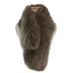 サガファー SAGA FURS 美品 フォックスファー ティペット マフラー ストール 毛皮 ベージュ