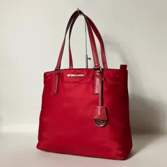 2510-321｜美品｜マイケルコース トートバッグ ナイロン レザー レッド