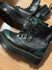 DR. MARTENS ドクターマーチン ジェイドン ブラック & グリーン ブーツ UK6/EU39