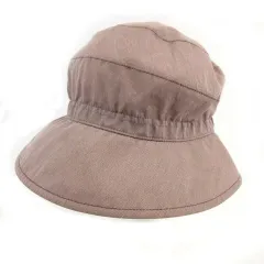 エリートシャポー elite chapeau ハット 帽子 リボン コットン混 ブラウン系 茶系 S