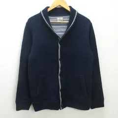 D■ユナイテッドアローズ/GLR ショールカラーニットカーデガン【L】紺/MENS/51【中古】■