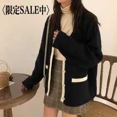 数量限定【レトロゆったりニットカーディガン】 配色パイピング レディース プレッピー風 ゆったりカーディガン 韓国ファッション トレンドアイテム セーター アウター レイヤード きれいめカジュアル