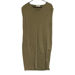 B061 UNITED ARROWS ユナイテッドアローズ ノースリーブ ワンピース サイドスリッド ベージュ レディース サイズ不明 フリー