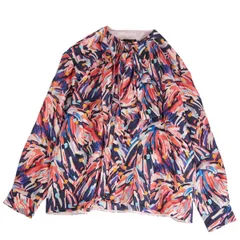 美品 ドゥロワー DRAWER シャツ ブラウス ロングスリーブ 長袖 総柄 シ