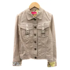 スマッキーグラム SmackyGlam デニムジャケット Gジャン ジージャン ミドル丈 4 S ピンクベージュ /YK13