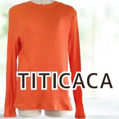 USED TITICACA プルオーバー長袖カットソー オレンジ フリーサイズ レディース チチカカのサムネイル