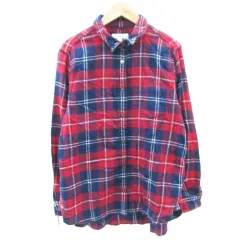 ニコアンド Niko and.. カジュアルシャツ 長袖 チェック柄 L レッド 赤 /YM43