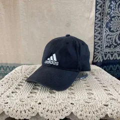 F アディダス ビックロゴ 刺繍 ブラック ベースボールキャップ