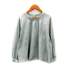 サマンサモスモス SM2 ブラウス シャツ 長袖 プルオーバー チェック柄 F ミントグリーン /SY35