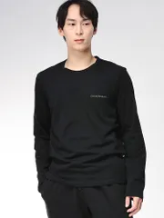 EMPORIO ARMANI (エンポリオアルマーニ) 胸ロゴ クルーネック 長袖 アンダーTシャツ
