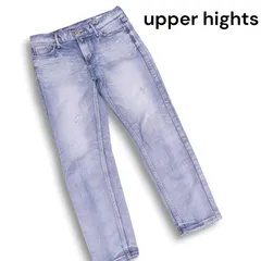 upper hights アッパーハイツ 280219 THE STELLA USED加工♪ テーパード デニム パンツ ジーンズ Sz.24 レディース