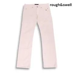 rough&swell ラフアンドスウェル ゴルフ 秋冬★ 刺繍 ストレッチ 細畝 コーデュロイ パンツ Sz.S レディース 白
