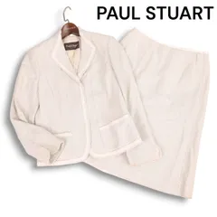 PAUL STUART ポール スチュアート 秋冬 ウール混 ラメ ツイード セットアップ スカート スーツ Sz.10 レディース セレモニー