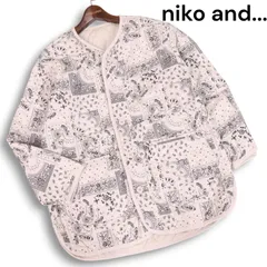 niko and... ニコアンド 秋冬★ 2WAY リバーシブル バンダナ柄 中綿 キルティング ジャケット Sz.F レディース
