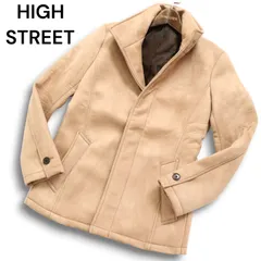 【美品】HIGH STREET ハイストリート 秋冬 フェイク スウェード レザー★ スタンドカラー ジャケット コート Sz.S メンズのサムネイル