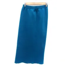 スタニングルアー STUNNING LURE ニットタイトスカート ロング丈 M 青 ブルー /HO5