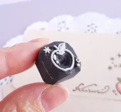 小さなはんこ　りんご　果物　フルーツ　スタンプ　消しゴムはんこ